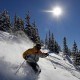 Skiing the steeps in fresh snow